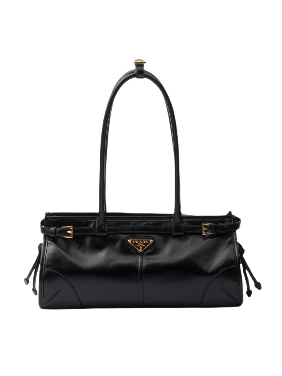 Кожаная сумка среднего размера Prada